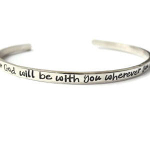 Joshua 1:9 | Sterling Silver Christian Cuff Bracelet