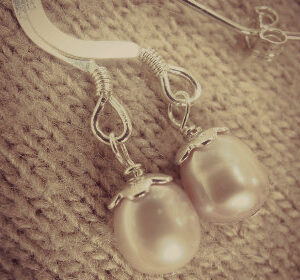 Silver Pearl Drop Earrings