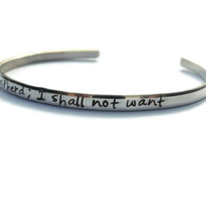 Psalm 23 Sterling Silver Cuff