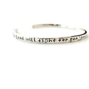 Sterling Silver Bracelet -Exodus 14:14