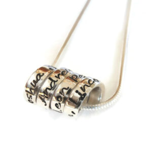 Personalised Names Spiral Necklace